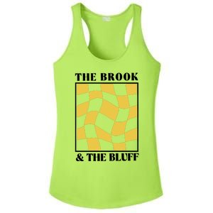 The Brook & The Bluff Wavy Yellow Checkered Ladies PosiCharge Competitor Racerback Tank