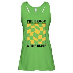 The Brook & The Bluff Wavy Yellow Checkered Ladies Essential Flowy Tank