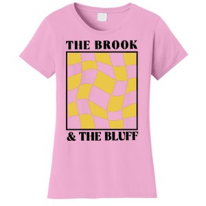 The Brook & The Bluff Wavy Yellow Checkered Women's T-Shirt