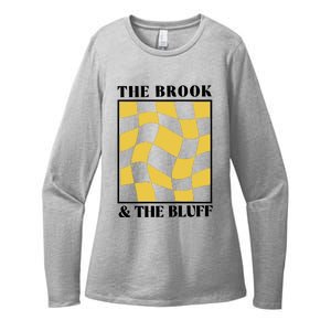 The Brook & The Bluff Wavy Yellow Checkered Womens CVC Long Sleeve Shirt