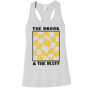 The Brook & The Bluff Wavy Yellow Checkered Women's Racerback Tank