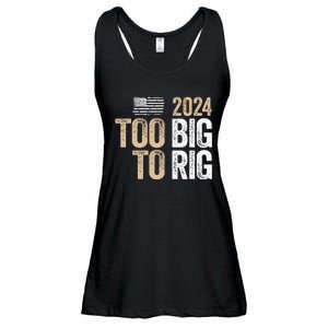 Too Big To Rig 2024 Elections Trump Saying Trump 2024 Ladies Essential Flowy Tank