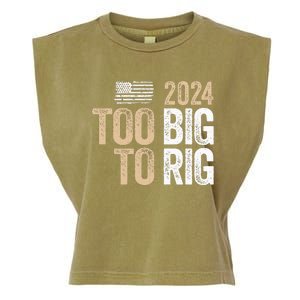 Too Big To Rig 2024 Elections Trump Saying Trump 2024 Garment-Dyed Women's Muscle Tee