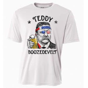 Teddy Boozedevelt Theodore Roosevelt 4th Of July Cooling Performance Crew T-Shirt