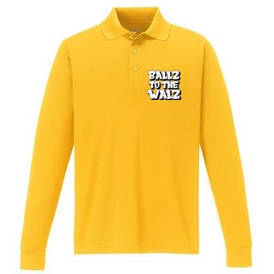 Tyt Ballz To The Walz Performance Long Sleeve Polo