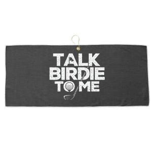 Talk Birdie To Me Golfer Golf Lover Golfing Putter Ball Large Microfiber Waffle Golf Towel