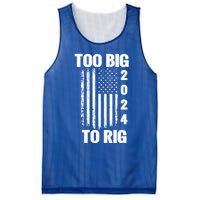 Too Big To Rig Trump 2024 Election President American Flag Gift Mesh Reversible Basketball Jersey Tank