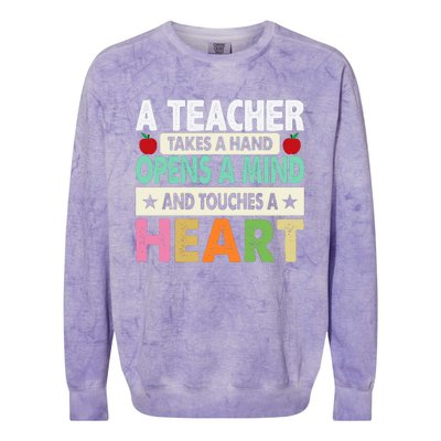 Teacher Back To School Inspiration Colorblast Crewneck Sweatshirt