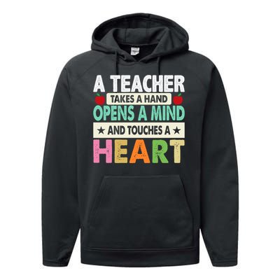 Teacher Back To School Inspiration Performance Fleece Hoodie