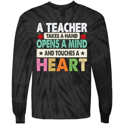 Teacher Back To School Inspiration Tie-Dye Long Sleeve Shirt