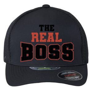 The Boss The Real Boss Couple Part 2 Funny Gift Meaningful Gift Flexfit Unipanel Trucker Cap