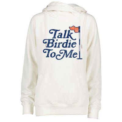 Talk Birdie To Me Funny Golfer Dad Fathers Day Golf Graphic Womens Funnel Neck Pullover Hood