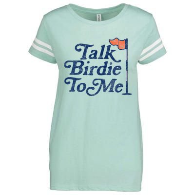 Talk Birdie To Me Funny Golfer Dad Fathers Day Golf Graphic Enza Ladies Jersey Football T-Shirt