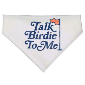 Talk Birdie To Me Funny Golfer Dad Fathers Day Golf Graphic USA-Made Doggie Bandana