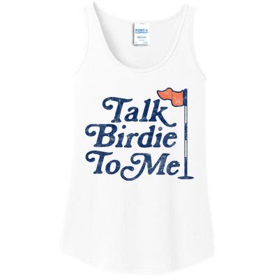 Talk Birdie To Me Funny Golfer Dad Fathers Day Golf Graphic Ladies Essential Tank