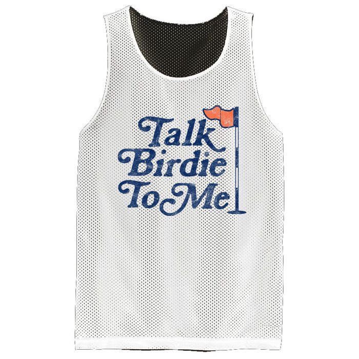 Talk Birdie To Me Funny Golfer Dad Fathers Day Golf Graphic Mesh Reversible Basketball Jersey Tank