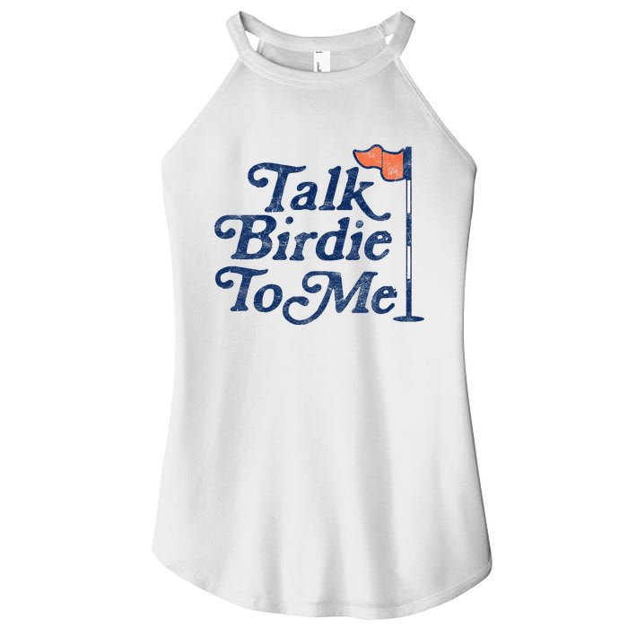 Talk Birdie To Me Funny Golfer Dad Fathers Day Golf Graphic Women's Perfect Tri Rocker Tank