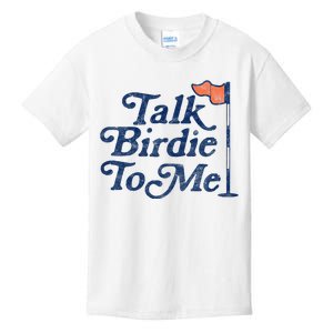 Talk Birdie To Me Funny Golfer Dad Fathers Day Golf Graphic Kids T-Shirt