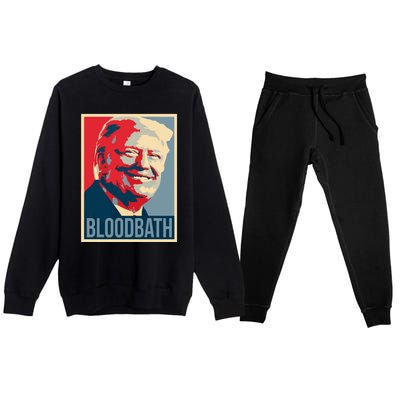 Trump Bloodbath Premium Crewneck Sweatsuit Set