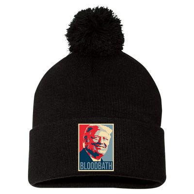 Trump Bloodbath Pom Pom 12in Knit Beanie