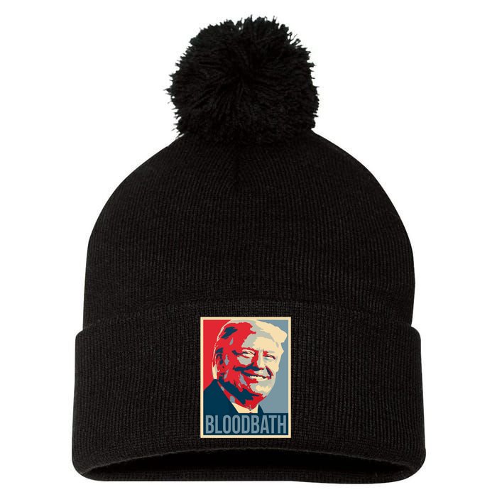 Trump Bloodbath Pom Pom 12in Knit Beanie