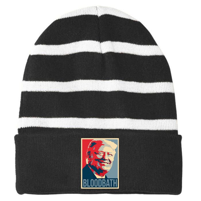 Trump Bloodbath Striped Beanie with Solid Band