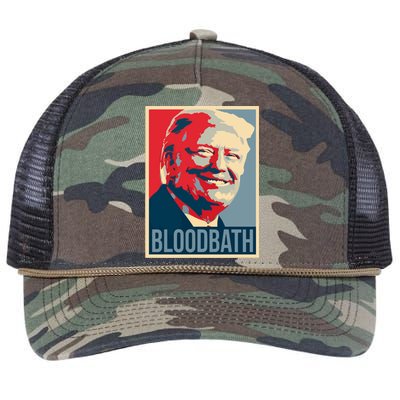 Trump Bloodbath Retro Rope Trucker Hat Cap