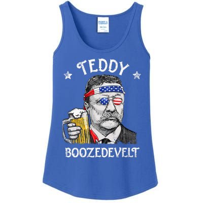 Teddy Boozedevelt Theodore Roosevelt 4th Of July American  Ladies Essential Tank