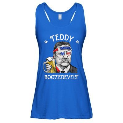 Teddy Boozedevelt Theodore Roosevelt 4th Of July American  Ladies Essential Flowy Tank