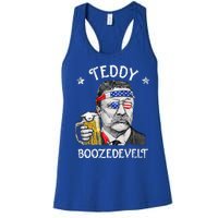 Teddy Boozedevelt Theodore Roosevelt 4th Of July American  Women's Racerback Tank