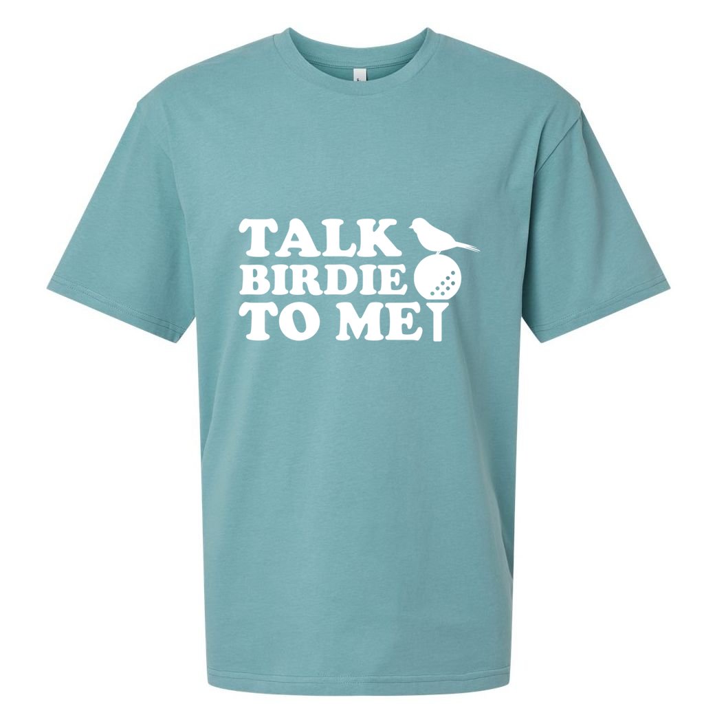 Talk Birdie To Me Golf Funny Gift For Stepdad Gift Sueded Cloud Jersey T-Shirt