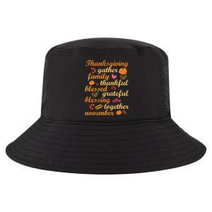 Thankful Blessings Thanksgiving Dinner Family Feast Time Great Gift Cool Comfort Performance Bucket Hat