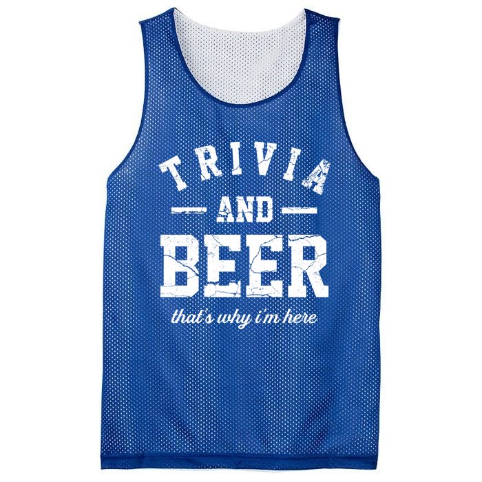 Trivia Beer That's Why I'm Here Quiz Game Trivia Night Gift Mesh Reversible Basketball Jersey Tank