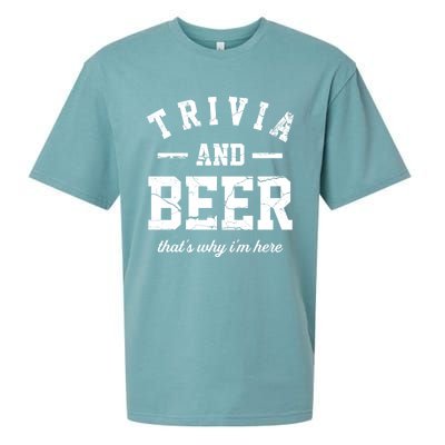 Trivia Beer That's Why I'm Here Quiz Game Trivia Night Gift Sueded Cloud Jersey T-Shirt