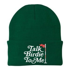 Talk Birdie To Me Funny Golfer Dad Fathers Day Golf Knit Cap Winter Beanie