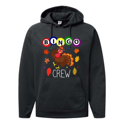 Thanksgiving Bingo Team Cute Turkey  Gambling Performance Fleece Hoodie