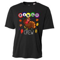 Thanksgiving Bingo Team Cute Turkey  Gambling Cooling Performance Crew T-Shirt