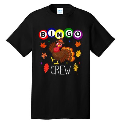 Thanksgiving Bingo Team Cute Turkey  Gambling Tall T-Shirt