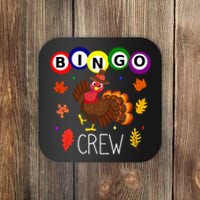 Thanksgiving Bingo Team Cute Turkey  Gambling Coaster