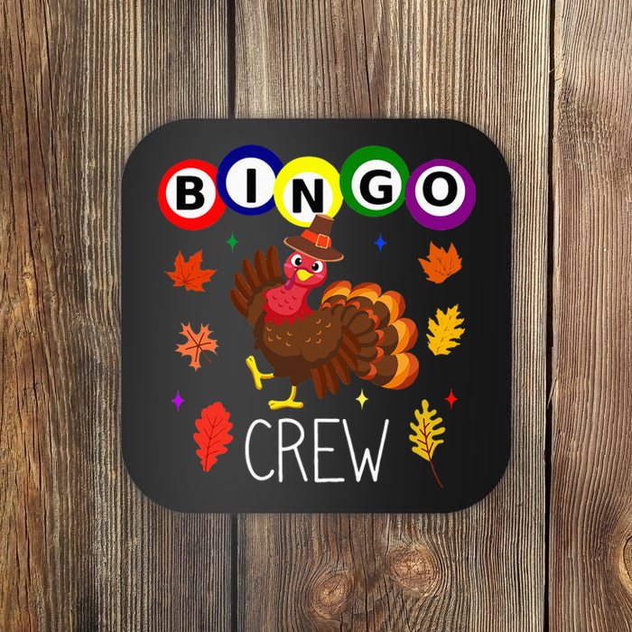 Thanksgiving Bingo Team Cute Turkey  Gambling Coaster