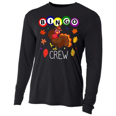 Thanksgiving Bingo Team Cute Turkey  Gambling Cooling Performance Long Sleeve Crew