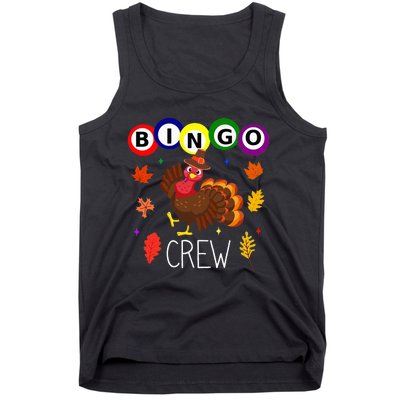 Thanksgiving Bingo Team Cute Turkey  Gambling Tank Top