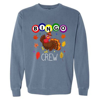 Thanksgiving Bingo Team Cute Turkey  Gambling Garment-Dyed Sweatshirt