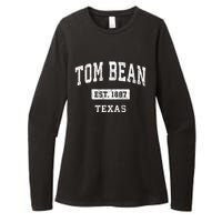 Tom Bean Texas Tx Vintage Sports Established Womens CVC Long Sleeve Shirt