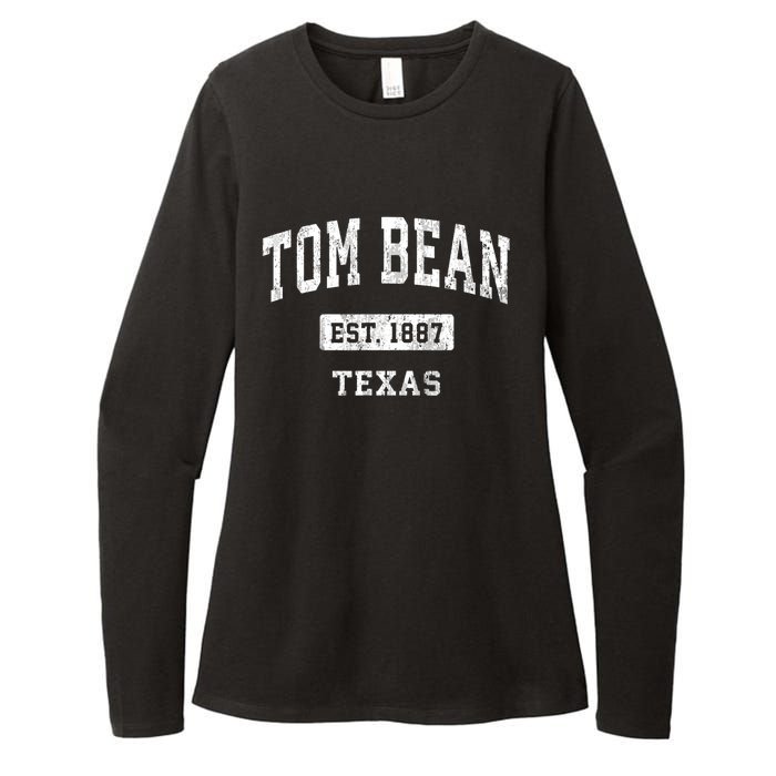 Tom Bean Texas Tx Vintage Sports Established Womens CVC Long Sleeve Shirt