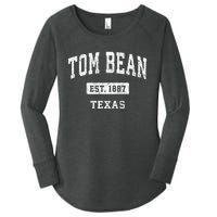 Tom Bean Texas Tx Vintage Sports Established Women's Perfect Tri Tunic Long Sleeve Shirt