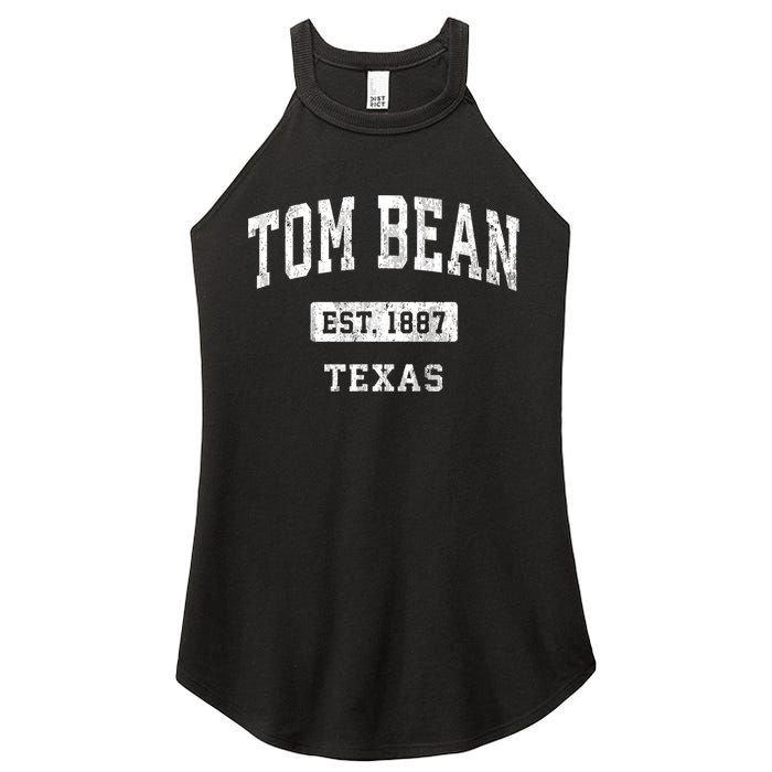 Tom Bean Texas Tx Vintage Sports Established Women's Perfect Tri Rocker Tank