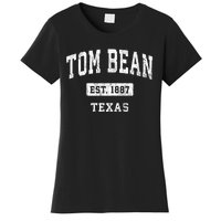 Tom Bean Texas Tx Vintage Sports Established Women's T-Shirt