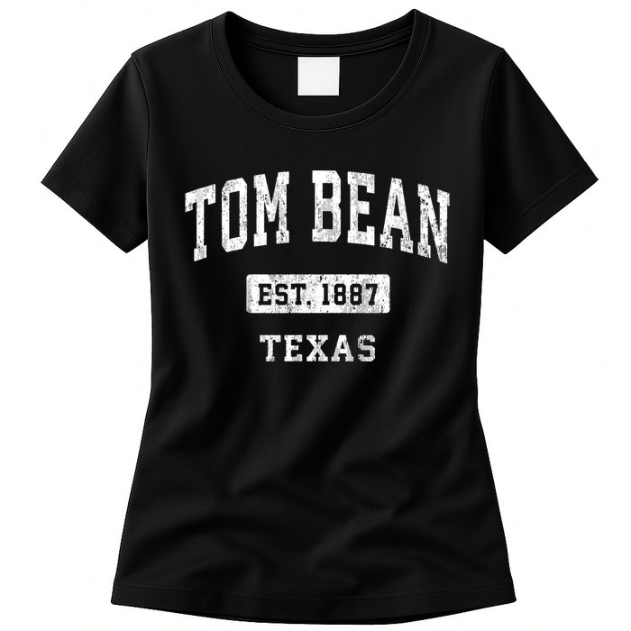 Tom Bean Texas Tx Vintage Sports Established Women's T-Shirt