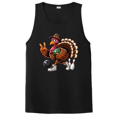 Turkey Bowling Thanksgiving Turkey Playing Bowling Turkey PosiCharge Competitor Tank